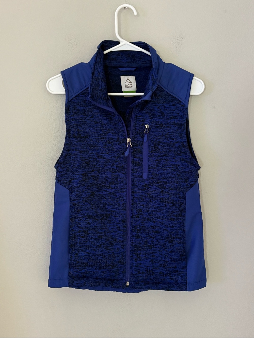 Alpine Design Blue Sweater Knit Fleece Vest Small Outdoor Gorpcore Layer